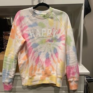 New without tags Spiritual gangster “HAPPY” tie-dye sweatshirt